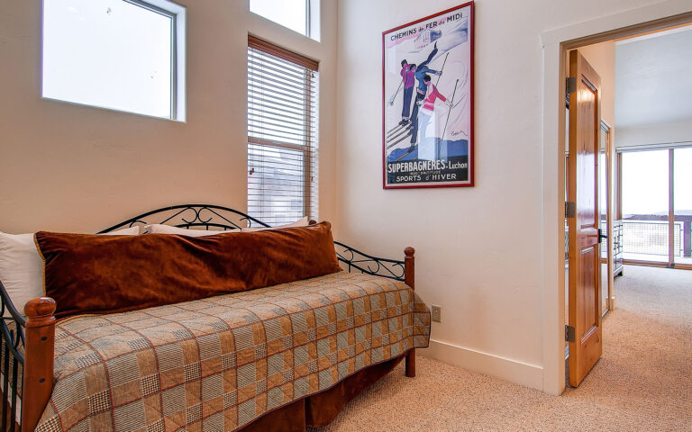 photo of twin sized bed in townhome