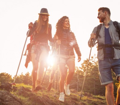 group of friends hiking