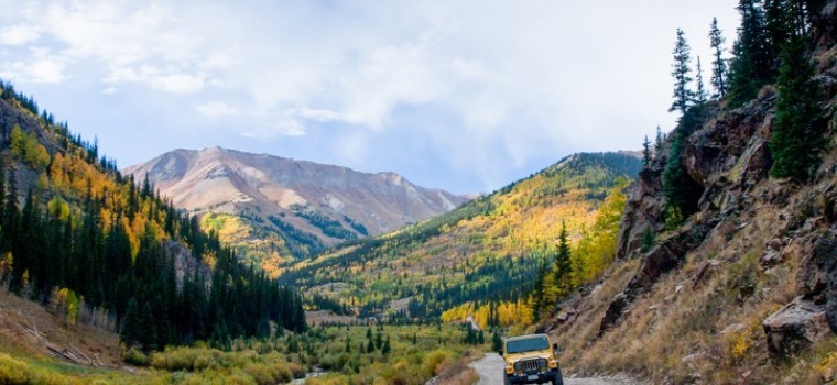 jeep on road