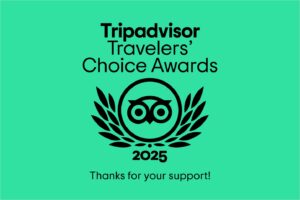 Trip advisor logo 2025 Travelers Choice Award.